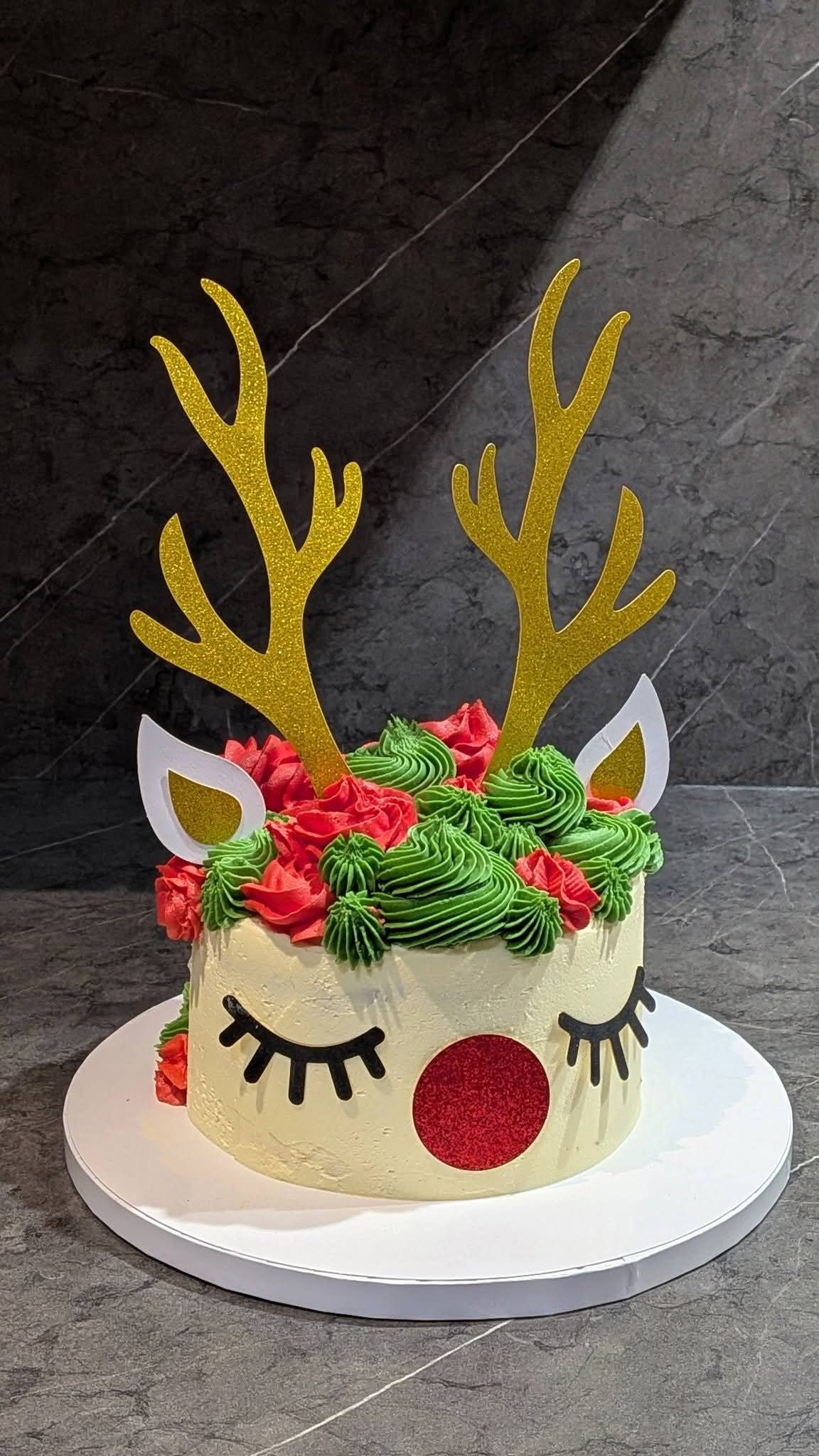 Reindeer celebration cake